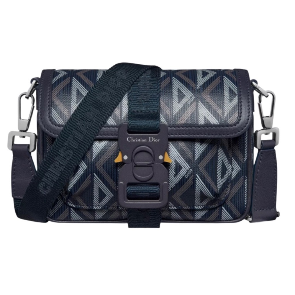 [BAG] DIOR Hit The Road Mini Bag | Blue Oblique Technical Jacquard Crossbody